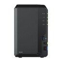 Synology DS223 NAS med Gigabit Ethernet, 2-Bay, RAID 0/1, 1.7 GHz Quad Core, 2 GB RAM