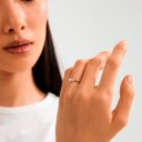 Pilgrim LULU mom stack ring sølvbelagt