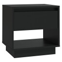 vidaXL Nattbord svart 45x34x44 cm sponplate