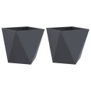 vidaXL Plantekassed 2 pcs Antrasitt 50 x 50 x 50 cm Stål