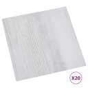 Selvheftende Gulvplanker 30,5 x 30,5 cm 20 pcs PVC Hvit og tre