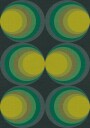 Retro Gradient Circles Forest Green Sulphur Plakat Plakat / 40x50cm
