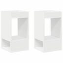 vidaXL Avlastningsbord 2 pcs Hvit 30 x 30 x 56 cm Konstruert tre