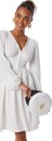 BUBBLEROOM Structure Button Short Dress White S