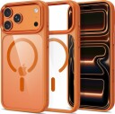Tech-Protect Magmat Magsafe CC-etui til iPhone 17 Pro / 18 Pro – oransje-gjennomsiktig