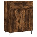 vidaXL Skjenk røkt eik 69,5x34x90 cm konstruert tre