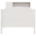  Seng med bokhylle uten madrass hvit 75x190 cm heltre furu 3323090