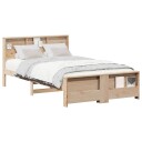  Sengestamme med hodegjerde Brun 135 x 190 cm Heltre furu