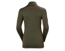 Grønn Helly Hansen W HH Lifa Merino Half Zip Ull Genser (XL)