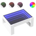  Salongbord med Infinity LED hvit 70x53x30 cm