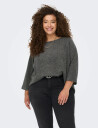 ONLY Carmakoma Carmartha 3/4 Top Jrs - Grey - 42-44