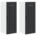  Kjøkkenskap med dør 2 pcs Svart 30 x 31 x 80 cm Konstruert tre