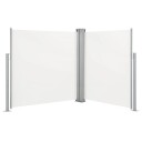 vidaXL Uttrekkbar sidemarkise 140x600 cm kremhvit