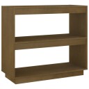 vidaXL Bokhylle honningbrun 80x35x71 cm heltre furu