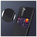 KSQ Samsung Galaxy S21+ 5G Deksel med Kort Lomme Svart