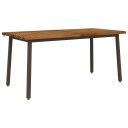 vidaXL Spisebord med levende kant 160 x 90 x 75 cm Solid akasietre