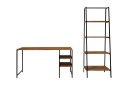 Deluxus Skrivebord 120x180x120 cm med oppbevaring   Brun