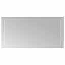vidaXL LED Badevindu Gjennomsiktig 80 x 40 cm herdet glass Rektangulær