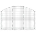 vidaXL Gabionkurv buet 150x30x80/100 cm galvanisert jern