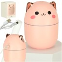 Luftfukter olje diffuser kitty rosa