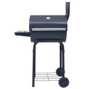 Røykgrill med bunnhylle kull Svart