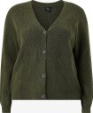 Zizzi   Kardigan Cavista L/S V Neck Cardigan   Grønn