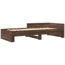  Sengeramme brun eik 100x200 cm konstruert tre 8721102821936