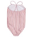 Petit Crabe Badedrakt Barbara UV50+ Candy Striper 7 8 år 122 128 Badetøy Hvit Rosa