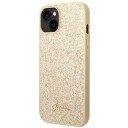 Guess Glitter Script Hardcase til iPhone 14 Plus 6,7" Gull