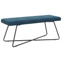 vidaXL benk Ensfarget Blå 110 x 40 x 45 cm Fløyel