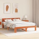  Sengestamme med hodegjerde Brun 150 x 200 cm Massivt furutre