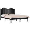 vidaXL Sengeramme svart heltre furu 200x200 cm