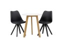Venture Home Leonora Spisegruppe 65 cm Rund med 2 Zeno Stoler Sort