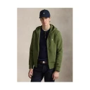 Polo Ralph Lauren Double Knit Full Zip Hoodie   Khaki green   L