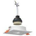  Spotlights Med Søkelys 6 Pcs Hvit 9 Xcm Aluminium