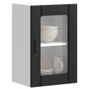  Kjøkken veggskap med glassdør Lucca svart 8721158421142
