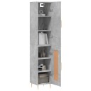vidaXL Highboard betonggrå 34,5x34x180 cm konstruert tre 8720845485238