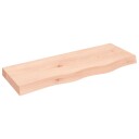 vidaXL Vegghylle 80x30x6 cm ubehandlet heltre eik