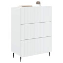 vidaXL Skuffeskap Hvit 66 x 34,5 x 92 cm Konstruert tre
