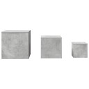 vidaXL Sidebord 3 stk betonggrå sponplate