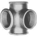 3/4" T-stykke med sideutløp black