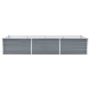 vidaXL Høybed galvanisert stål 240x80x45 cm grå