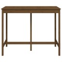vidaXL Barbord honningbrun 140x80x110 cm heltre furu