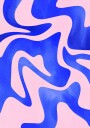 Abstract Blue Wave Plakat Plakat / 50x70cm