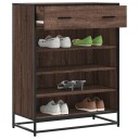  Skoskap brun eik 75x38x97,5 cm konstruert tre og metall 8721102923852