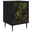 vidaXL Nattbordskap ELBURG Svart eik 36 x 33 x 51 cm Konstruert tre