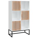 vidaXL Highboard hvit 70x35x125 cm konstruert tre