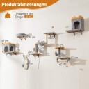 Northix Veggmontert Kattetårnsett Plassbesparende Klorebrett I Sisal
