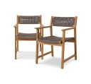 Cancun spisestol natural teak 2-sete