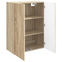 vidaXL Vegghengt skap Sonoma eik 66 x 34,5 x 90 cm Konstruert tre